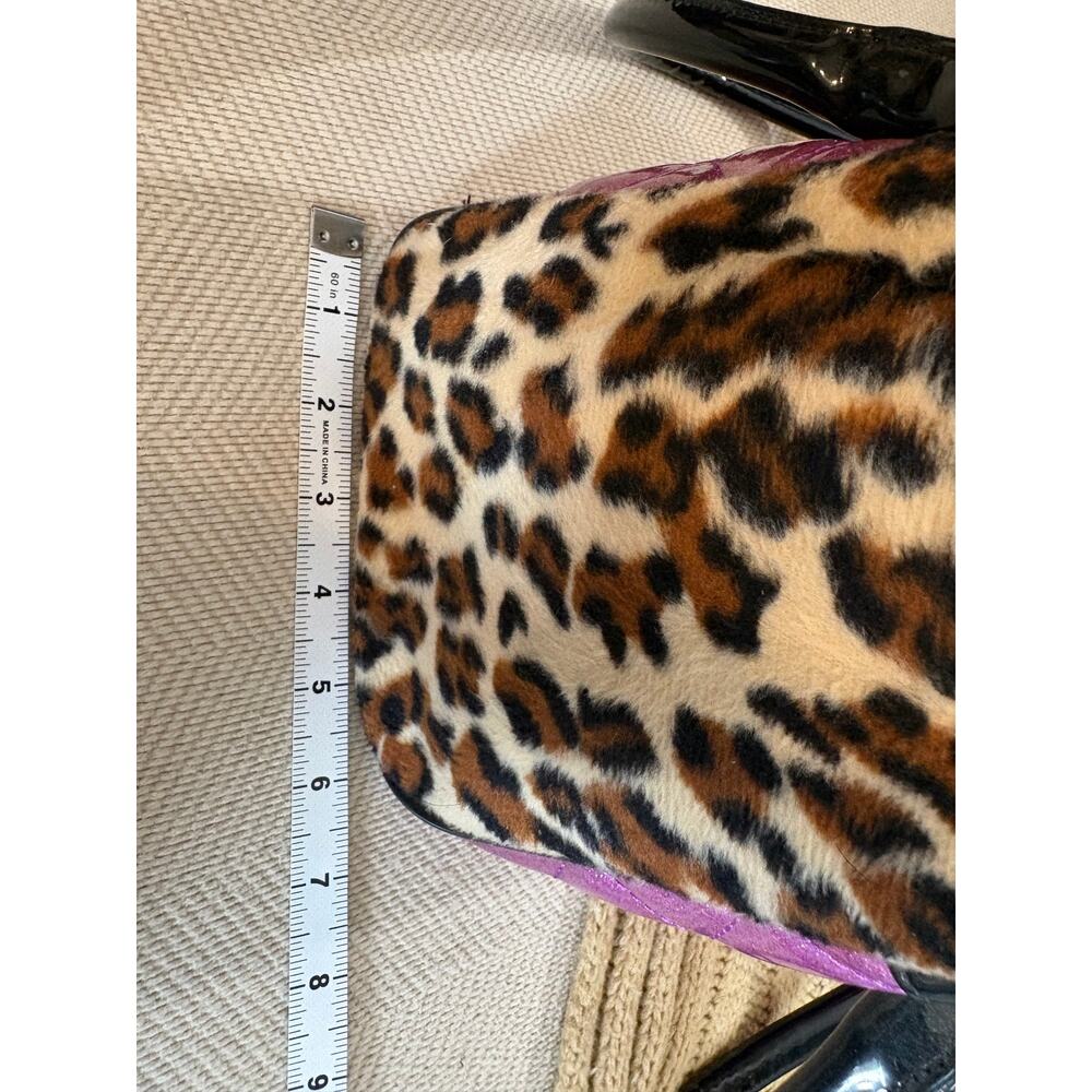 Lux de Ville Atomic Tote Poisonous Purple w/ Leopard - Picture 10 of 11